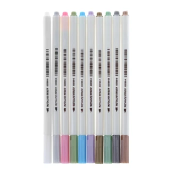 

10pcs Metallic Colored Ink Water Chalk Pen For Scrapbook Photo Album Art Marker Q6PA