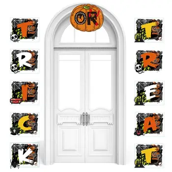 

Halloween Party DIY Decor Trick or Treat Door Banner Photo Tool Frame Holding Camera Props Happy Halloween Party Supplies