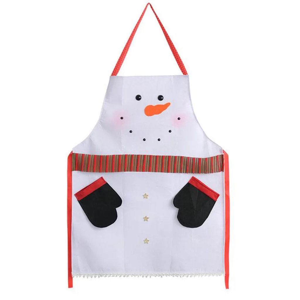 L5 Printing Kitchen Apron Santa Apron Snowman Apron Christmas Decorations Kitchen Accessories Tools фартук кухонный drop ship