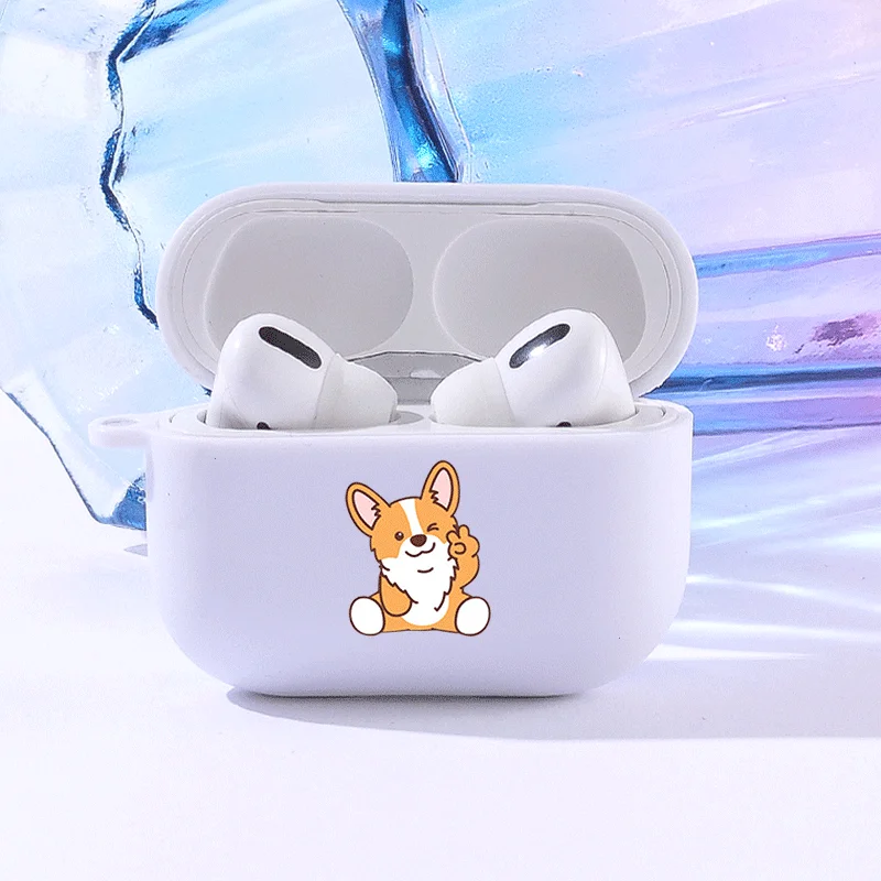 Милый собачий чехол для Apple Airpods Pro беспроводной Bluetooth карамельный цвет мягкий