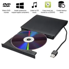 USB 3.0 Slim External DVD RW CD Writer Drive Burner Reader Player Optical Drives For Laptop PC Business Office
