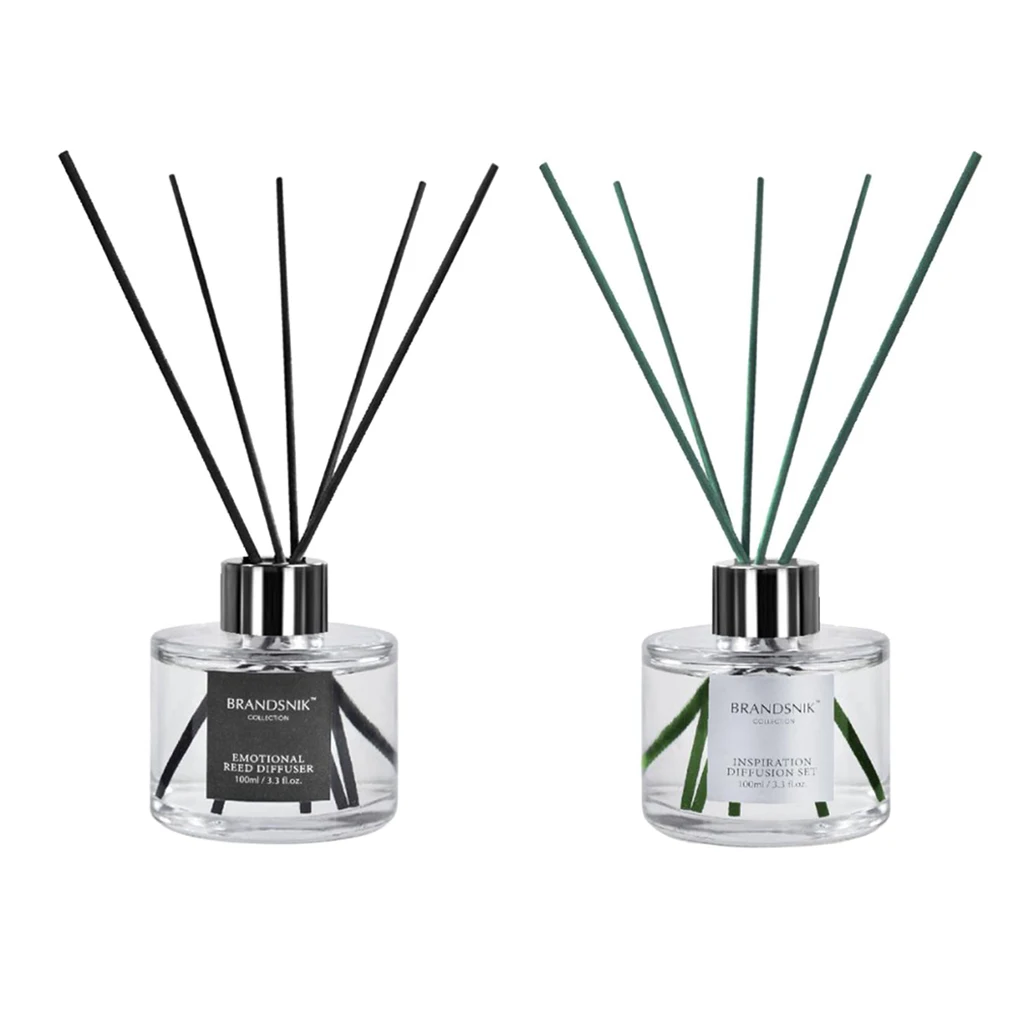 2 Packs Scented Essential Oil Home Bathroom Toilet Air Freshener Reed Diffuser