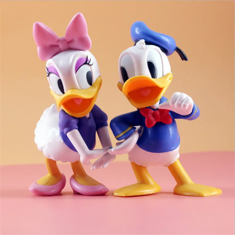 Disney Donald canard et marguerite canard Figurine 2 pièces 11cm Disney PVC Figurine Donald canard jouets Figurine enfants cadeaux jouets modèle