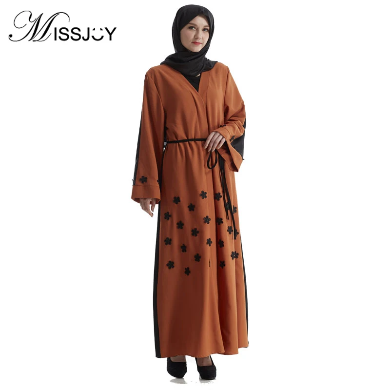 

Qatar Arab Dress Abaya Turkey Middle East moslim jurken Fashion Cardigan Set Embroidered Muslims Robes Ramadan headscarf