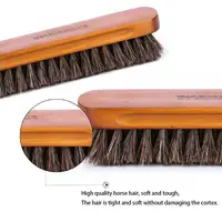 Horsehair Shoe Brush Polish Natural Leather Real Horse Hair Soft Polishing Tool Bootpolish Cleaning Brush For
