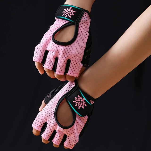 Guantes de gimnasio para mujer, mancuernas transpirables para  entrenamiento, Fitness, levantamiento de pesas, Crossfit - AliExpress