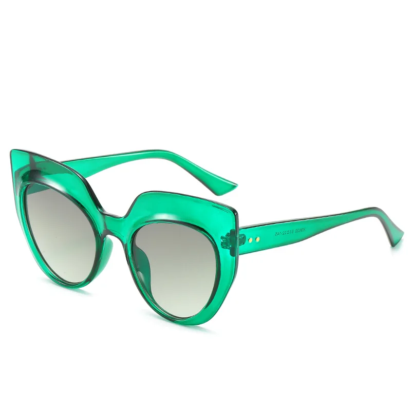 FC OPTICS Brand Star Style Luxury Female Sunglasses Women Oversized Sun Glasses Vintage Outdoor Sunglass Oculos de sol - Цвет линз: Зеленый