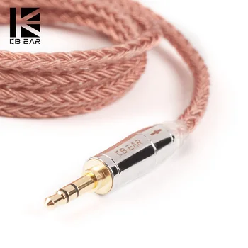 

KBEAR 16 core copper cable With 2.5/3.5/4.4 Earphone Cable For KB06 C10 ZS10 TRN V90 BA5 BLON bl03 CCA C12 KZ ZSX QDC Tri i3