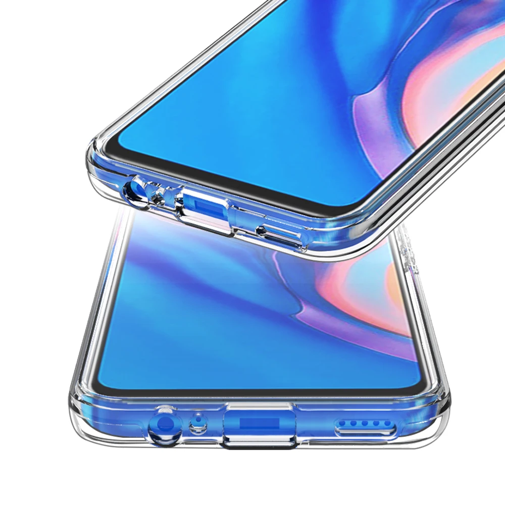 Transparent For Huawei P Smart Z Case 2 in 1 Soft TPU Hard PC Phone Funda 3