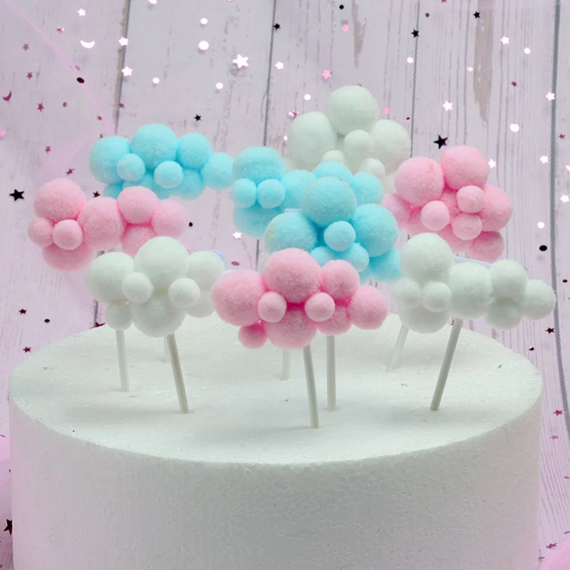 

Cute Cloud Cake Topper Birthday Wedding Cake Flags For Party Baking Decoration Lovely Gifts Dessert Table Decorated Cake