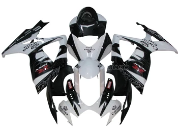 

For Suzuki GSXR600 GSXR750 K6 2006 2007 Bodywork Fairing Kit Glossy Black White ABS Injection