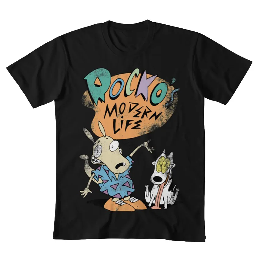 Современная футболка Rocko, футболка rockos, современная жизнь rocko heffer spunky, современная жизнь wallaby snick aaahh, настоящий монстр