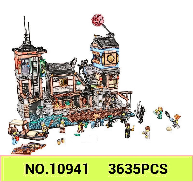 Online 70657 06083 Legoinglys Ninjago City Docks Hafen Boot Haus Alten Welt Tee Zimmer 10941 Modell Bausteine Spielzeug Ziegel Geschenk