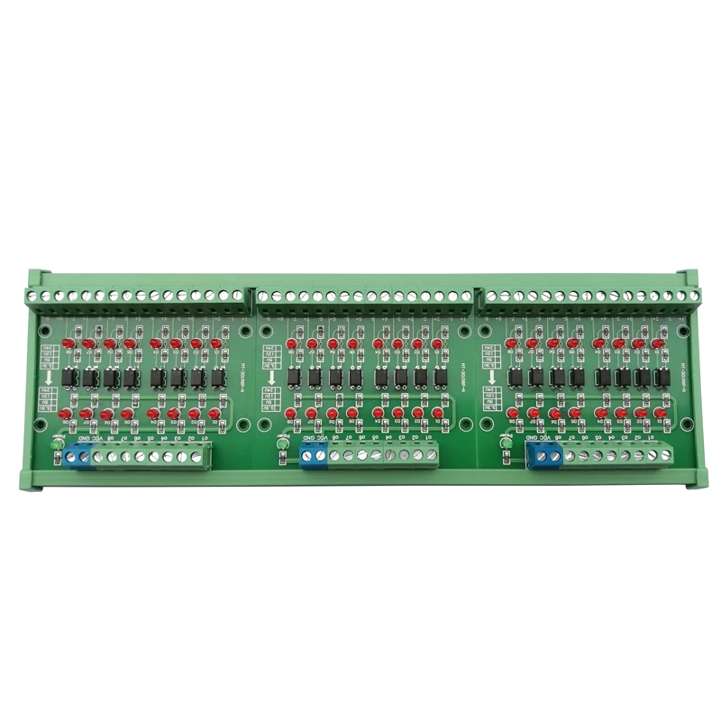 24 Channel Level Voltage Conversion Board PLC Signal Input NPN PNP Output Optocoupler Photoelectric Isolation Module