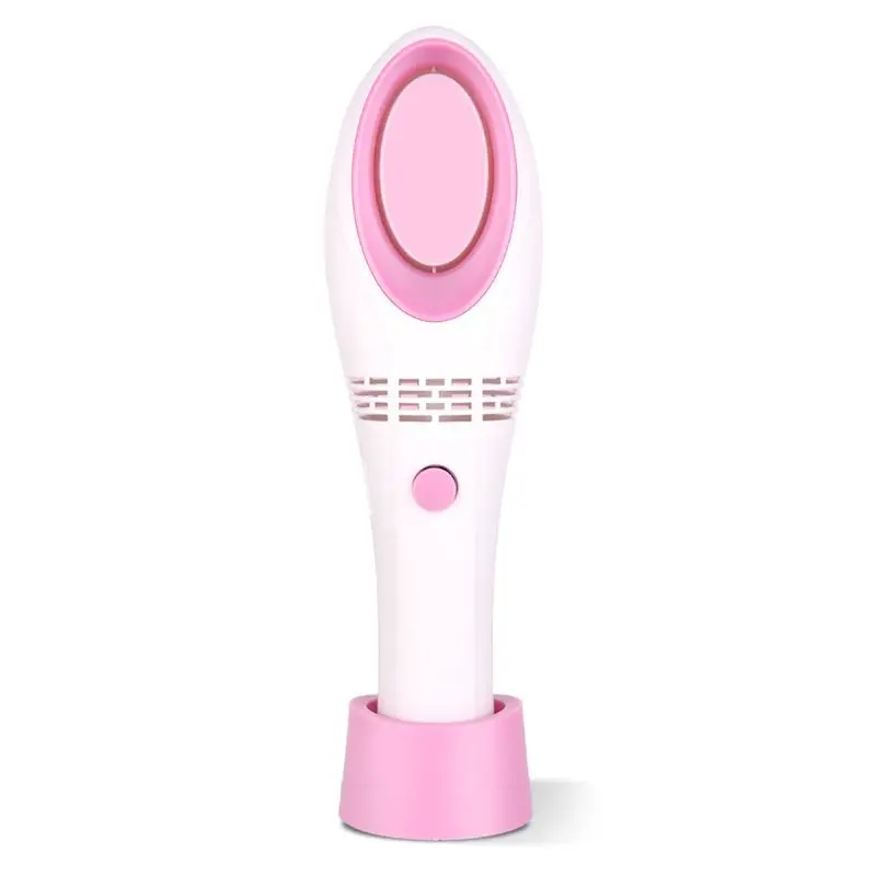 Pink White Портативный USB Перезаряжаемый Мини милый вентилятор Bladeless 3 режима скорости вентилятор воздушный охладитель - Цвет: Pink White