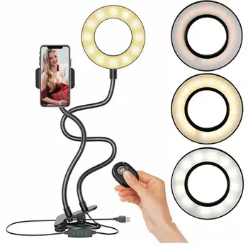

Support Fill Ring Light Bracket Mobile Phone Holder Bluetooth Remote Control Stand for Smartphones Live Video Streaming
