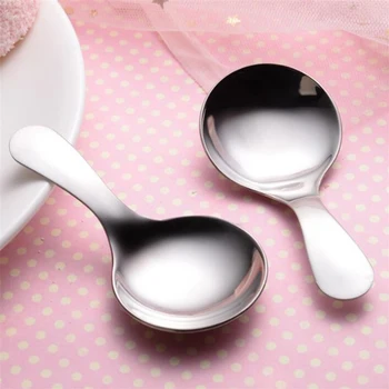 

1Pc Cute Stainless Steel Sugar Salt Spice Condiment Spoon Short Handle Kids Spoon Ice Cream Spoon Tea Coffee Scoop Kitchen Tools