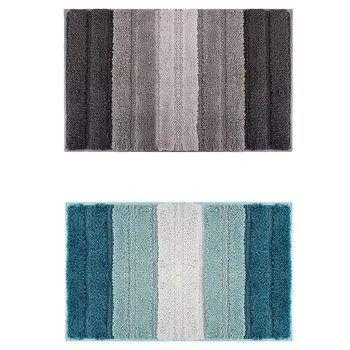 

Stripe Door Mat, Non-Slip Soft Micro-fiber Entry Way Welcome Doormat Bathroom Rug, Heavy Duty, Absorbent, Machine Wash Bath Mat