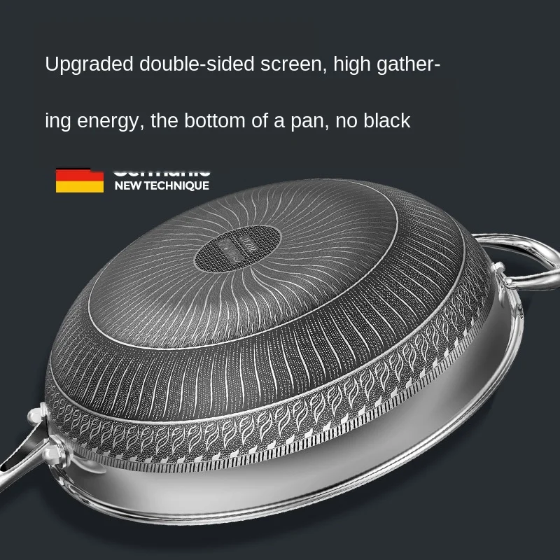 Induction Ready Aluminum Fry Pan, Stainless Steel Bottom, Non-Stick