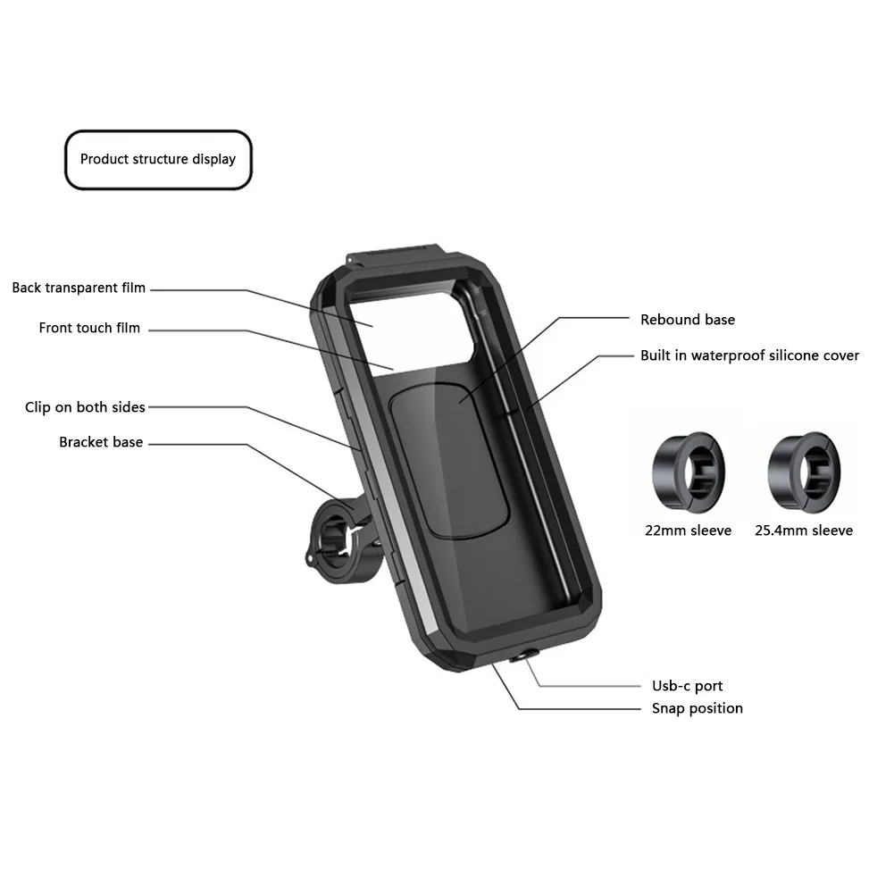 Soporte Funda Impermeable Touch Celular Gps Moto Bici Ditron