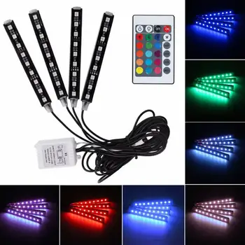 

5050-9 Universal Car Interior Decorative Atmosphere Neon Light Led Seven Color Voice Sensor Sound Music Control Decor Lamp