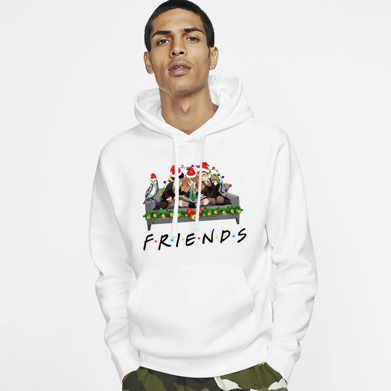 

Mens Plus Size Fashions Christmas Friends Tv Show Print Harajuku Sweatshirt 2019 Spring Autumn Winter Boys Clothes White Hoodies
