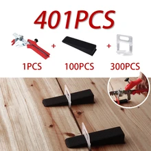 

401Pcs Ceramic Tile Leveling System 1mm/1.5mm/2mm/2.5mm/3mm Plastic Tile Gasket Ceramic Tile Tool New Upgrade