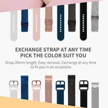 

DT88 Smartwatch Strap 20mm Length Steel Mesh Belt and Silicone strap for Smart Watch.