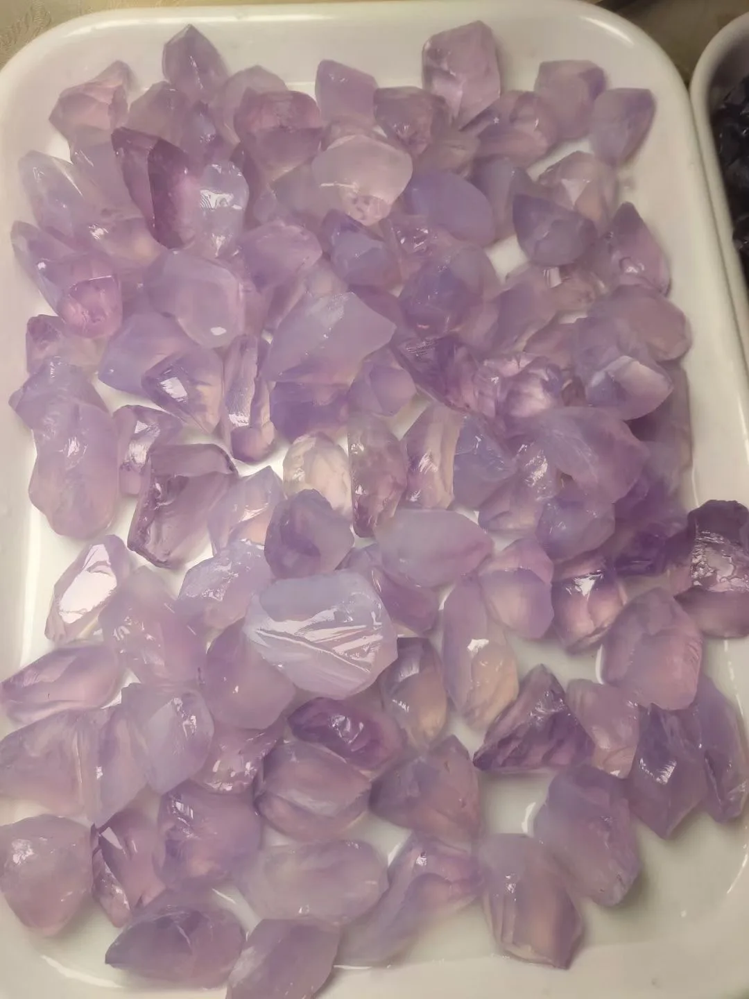 Higt Quality Lavender Moon Quartz 7x9mm Pear Faceted Stone Standard Szie
