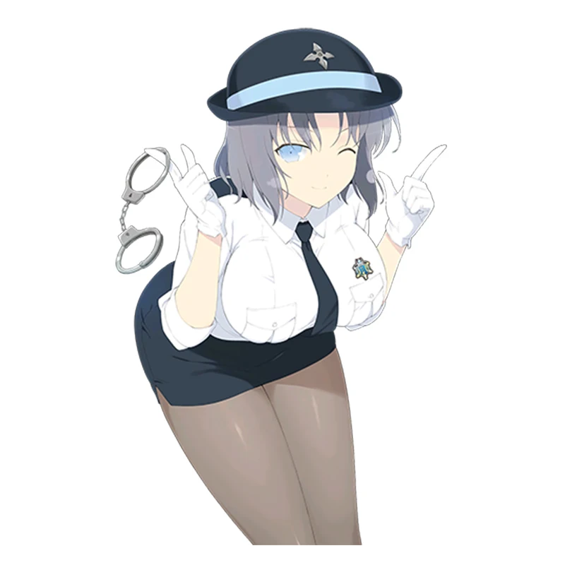 Adesivi Per Auto Divertenti Sexy Poliziotta Cartoon Senran Kagura Yumi Render Tergicristallo Decalcomanie Car-Styling Decor Jdm