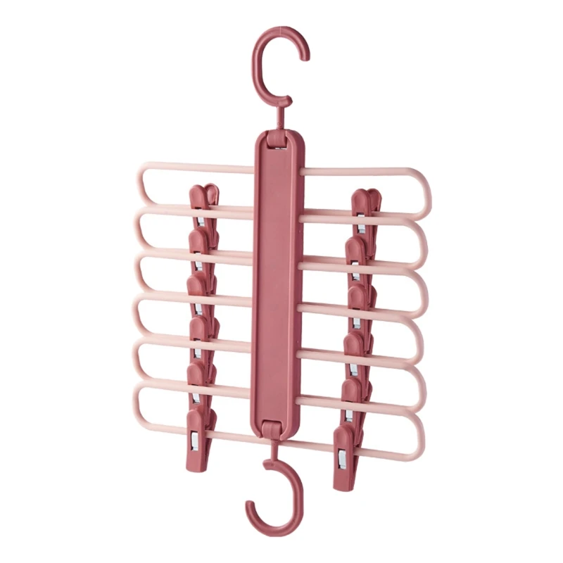 

Multi-layer Drying Rack Magic Hanging Clothes Pant Hanger Rack Multifunction