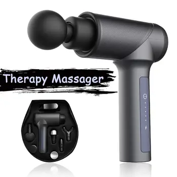 

Mini Electric Vibration Muscle Massage 5 Gears 6 Heads Portable Massager Relief Theragun Massage Machine Pain Relief + Bag