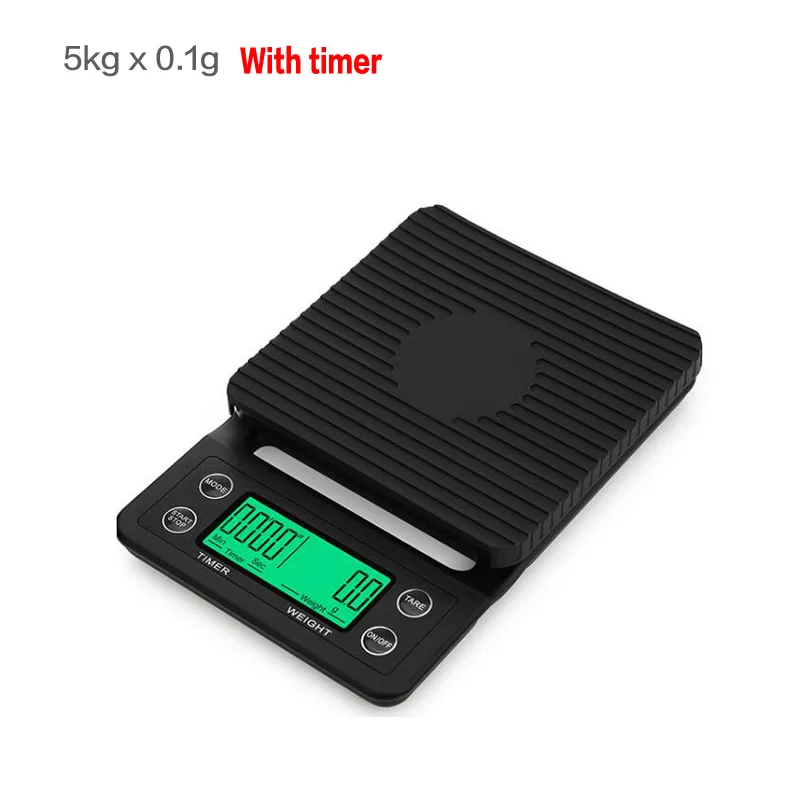 3 кг/5 кг 0,1 г электронные кухонные весы Взвешивание кухонные весы таймер Кофе весы бытовой Вес механические весы - Цвет: 5kgx0.1