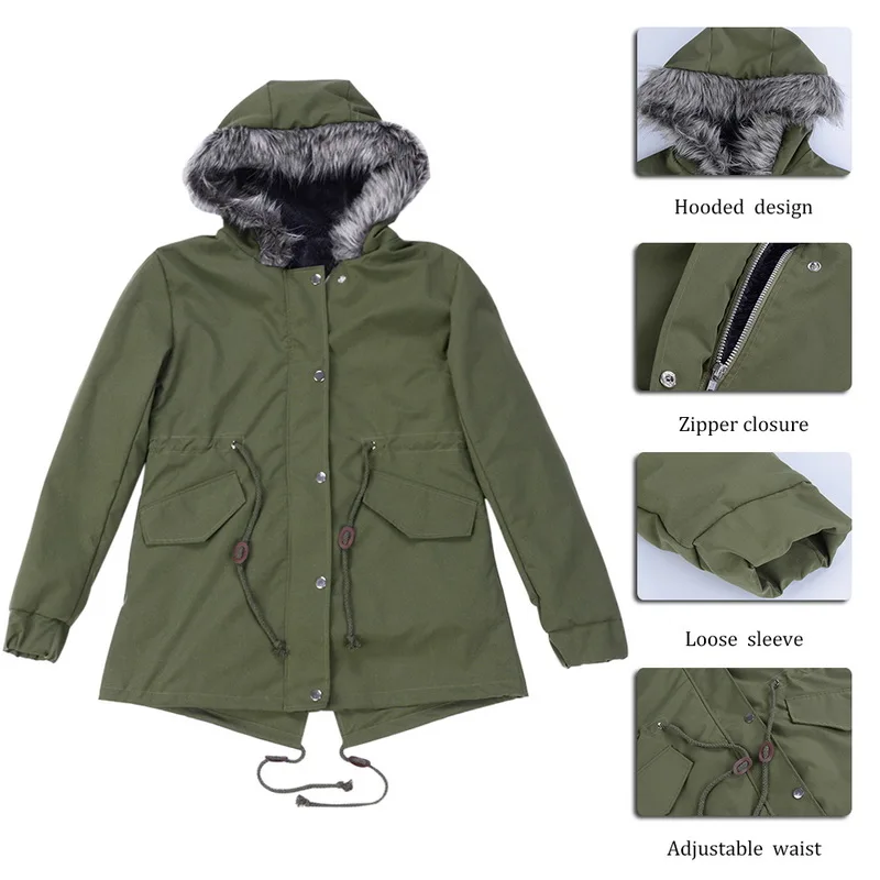 SFIT осень зима женские парки Европейская мода клетчатая куртка с капюшоном повседневное Свободное пальто с длинным рукавом с хлопковой подкладкой S-3XL