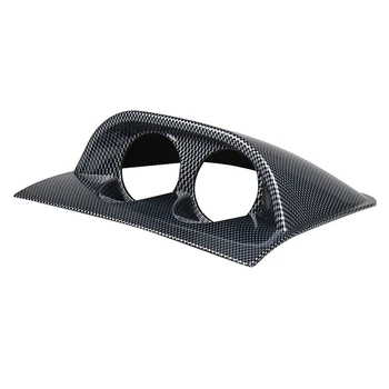 

New 2 Inch 52mm Car Dual Dash Gauge Meter Pod 2 Hole Dashboard Mount Holder Carbon Fiber