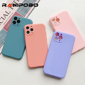 

Camera Lens Protection Solid Color Matte Phone Case For iPhone 11 11 Pro Max XR XS X Max SE 8 7 6S Plus Candy Color Soft Shell