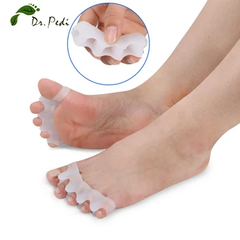 

1Pair Five Toe Gel Bunion Guard Hallux Valgus Corrector Auxiliary Silicone Separators Foot Care Tool