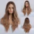 GEMMA طويل مموج شعر مستعار اصطناعي أومبير براون شقراء تسليط الضوء على الباروكات للنساء السود الجزء الأوسط تأثيري الشعر ارتفاع درجة الحرارة الألياف 12