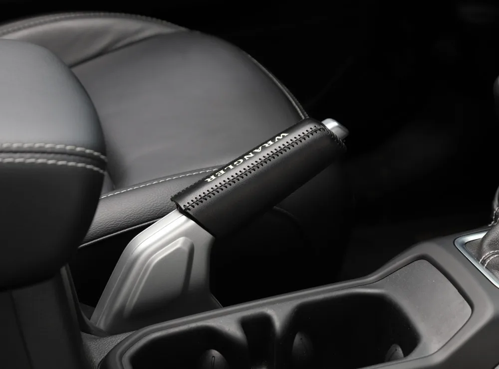 Для Jeep Wrangler сшивание рычага переключения передач Ручка 4WD ручные тормозные накладки отделка кожа для Jeep Wrangler JL+ 2 4 двери