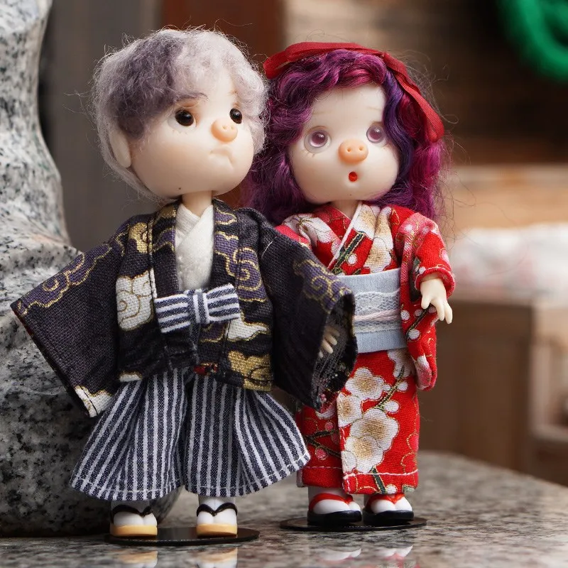 Bjd Doll Clothes Accessories Kimono Clothes For Ob11 Ymy Ddf Gsc Body9 1/12 barbie doll clothes doll clothes accessories doll clothes doll accessories