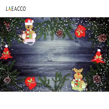 

Vinyl Wood Backdrop For Photography Old Dark Planks Christmas Pine Shiny Star Sock Party Child Portrait Photographic Background