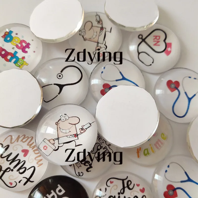 ZDYING 5 шт. волшебная бабочка с единорогом стеклянный кабошон белая лошадка