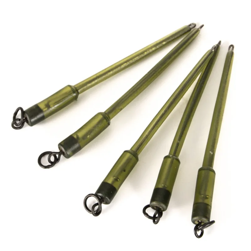 

5Pcs Rubber Swivel Beads Solid Stems Lead Insert Terminal Tackle Mash Long Body Quick Change Swivels With Inline Lead Inserts U