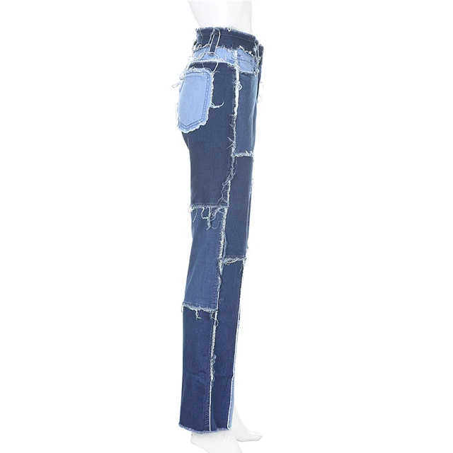 Jeans Fashion Patchwork Pants 