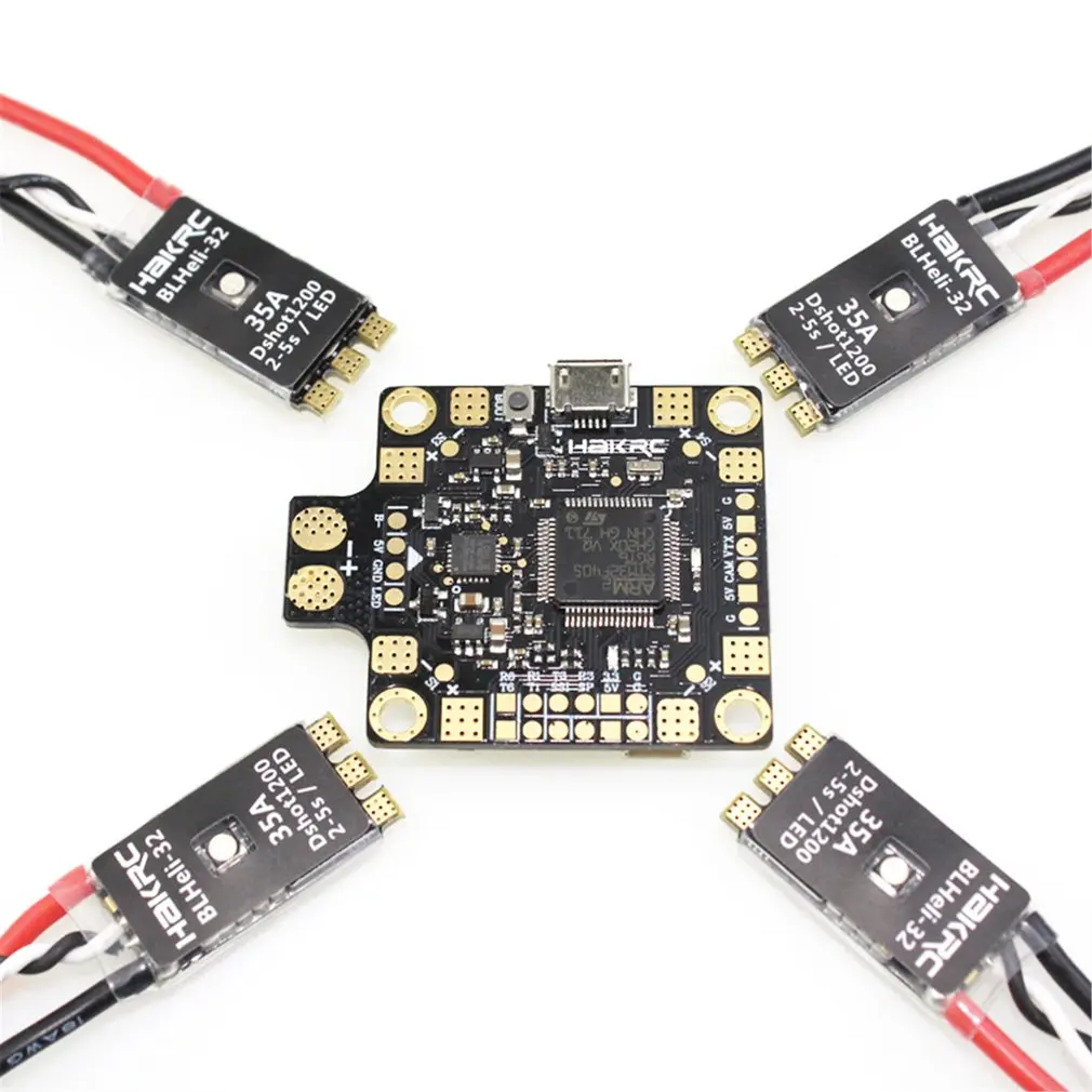 HAKRC PDB F4 Контроллер полета Betaflight OSD с 4 в 1 BLHeli 35A ESC для радиоуправляемого дрона FPV гоночный аксессуар