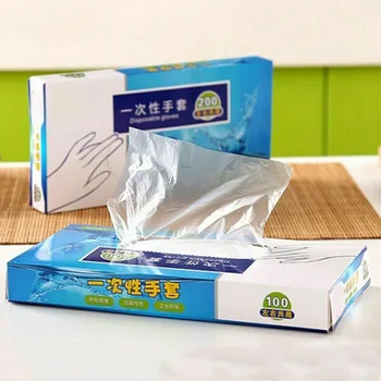 

Hot 100/200 Pcs Disposable Gloves for Safety Protection Home Kitchen Cooking Cleaning IE998