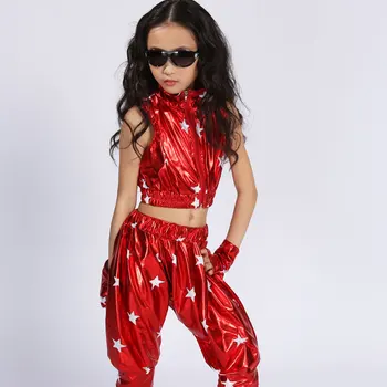 

Modern Hip Hop Jazz Dance Suit for Children Performance Dance Wear Boys and Girls Jazz Dance Costumes