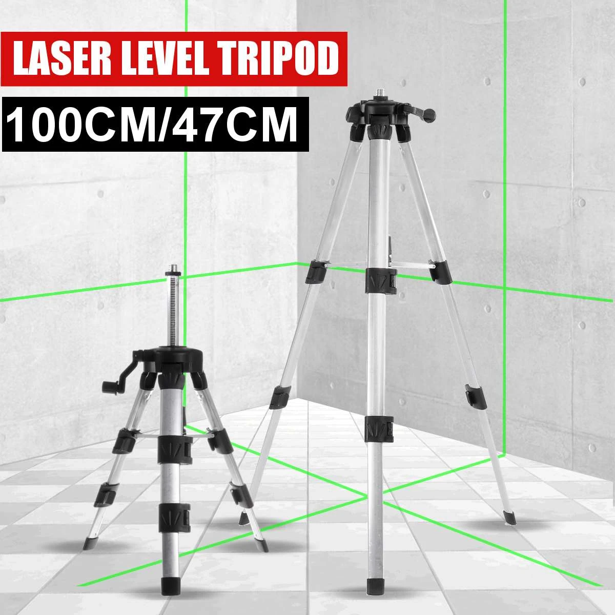 Level Inclinometer Tripod 5/8in Stable Convenient,Self leveling Tripod with Aluminum Alloy 