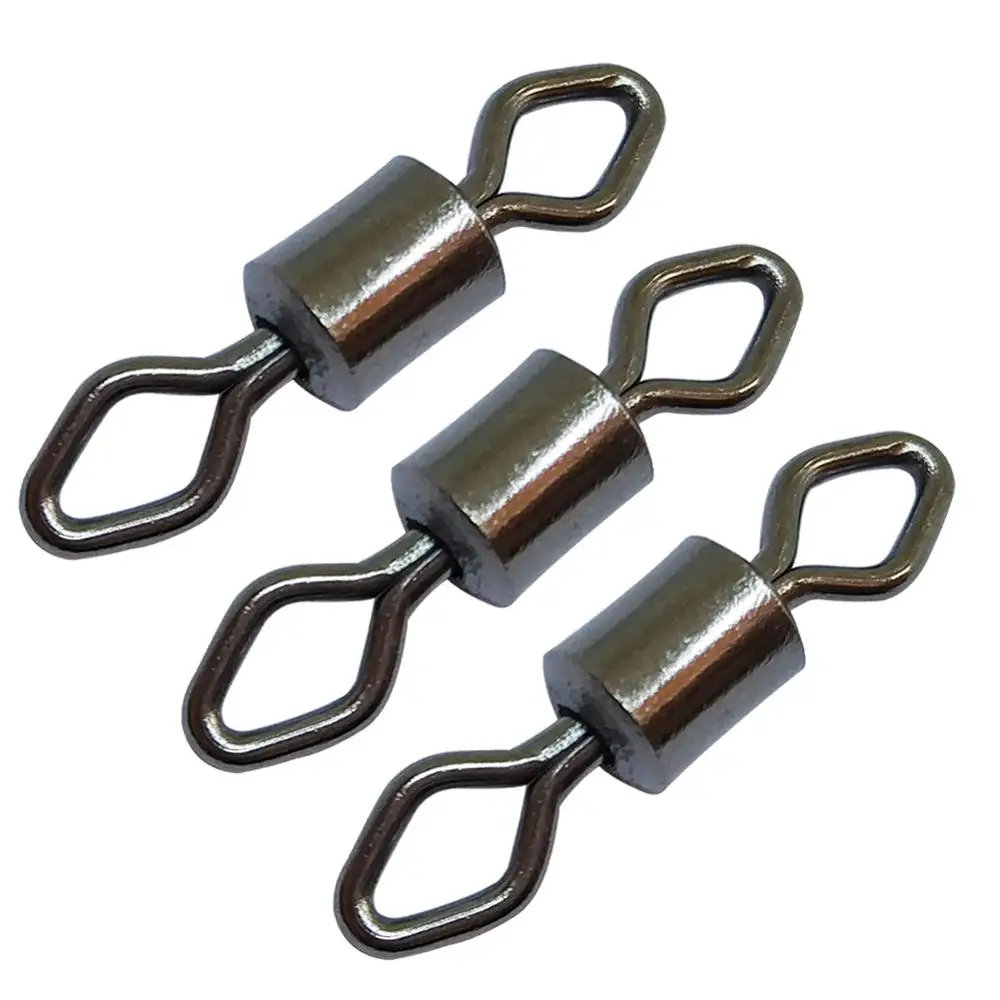 20pcs Fishing Swivels Diamond Eye Rolling Swivel Fishing Connector