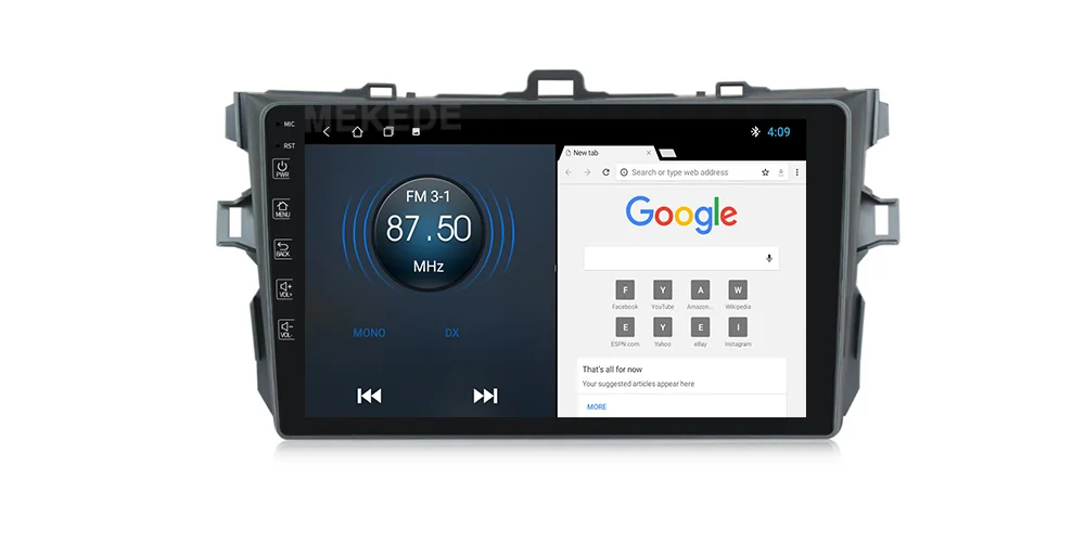 4G Оперативная память 2din Android 10,0 автомобиль радио мультимедиа плеер для Защитные чехлы для сидений, сшитые специально для Toyota Corolla E140/150 2008 2009 2010 2011 2012 2013 стерео навигации